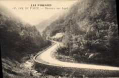 CPA Les Pyrenees Col de Porte Descente sur Aspet 