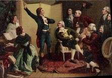 CPA Rouget de Lisie Chantant la Marseillaise Pils Louvre 