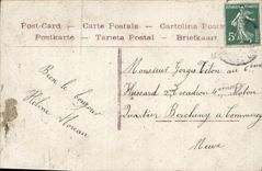 CPA Une Pensee Avril Femme