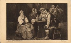 CPA Galants Propos Femme Mousquetaires