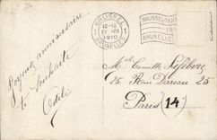 CPA Anniversaire Femme Fleurs