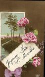 CPA Joyeuse Fete Ste Marthe Fleurs