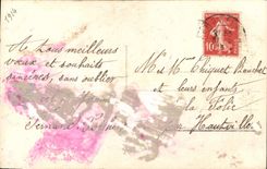 CPA Bonne Annee Homme Fleurs