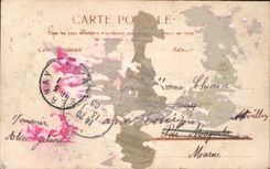 CPA Femme Cigale Theatre