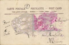 CPA Bonne Annee Homme Avion Aviation