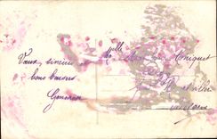 CPA Bonne Annee Femme