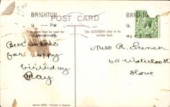 CPA Birthday Wishes Fleurs