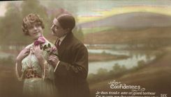 CPA Confidences Je vous ecoute avec un grand bonheur Femme