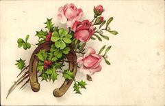 CPA Fleurs Fer a cheval