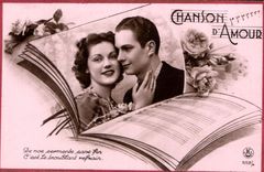 CPA Chanson d'Amour Femme