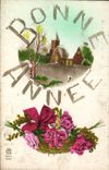 CPA Bonne Annee Fleurs