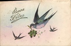 CPA Bonne Fete Hirondelle