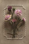 CPA Anniversaire Fleurs