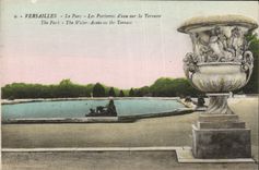 CPA Versailles Le Parc Les Parterres d'eau sur la Terrasse 