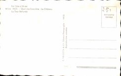 CPA Nice Quai des Etats Unis Le Chateau La Tour Bellanda Bateau