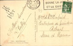 CPA Montpellier Le Theatre de la Fontaine des 3 Graces 