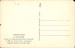 CPA Pyrenees Ocean Toulouse Abside de la Basilique Saint Sernin restauree en 1855 par Viollet le Duc