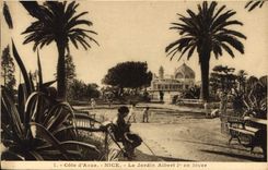 CPA Cote d'Azur Nice Le Jardin Albert I en Hiver 