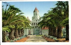 CPA Ile Saint Honorat Entree du Monastere 