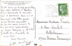 CPA Les Sites Merveilleux de la Cote d'Azur Menton Alpes Maritimes Le Port et le Vielle Ville 