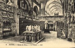 CPA Bourg Eglise de Brou Le Choeur 
