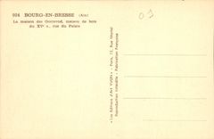 CPA Bourg en Bresse Ain La Maison des Gorrevod maison de bois du XV s rue du Palais 