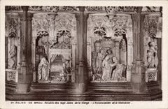 CPA Eglise de Brou Retable des Sept Joies de la Vierge L'Annonciation et le Visitation 