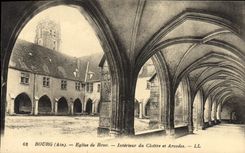 CPA Bourg Ain Eglise de Brou Interieur du Cloitre et Arcades 