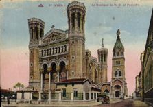 CPA Lyon La Basilique de ND de Fourviere 