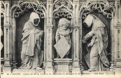CPA Bourg Eglise de Brou Figures du Mausolee de Marguerite de Bourbon 
