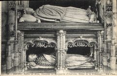CPA Bourg Eglise de Brou Mausolee de Marguerite d'Autriche Statue de la Princesse 