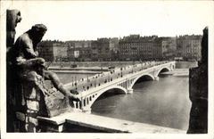 CPA Lyon Pont Wilson vu du haut de l'Hotel Dieu 