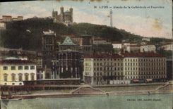 CPA Lyon Abside de la Cathedrale et Fourviere 