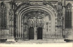 CPA Eglise de Brou le Grand Portail 