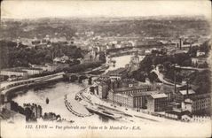 CPA Lyon Vue generale sur Vaise et le Mont d'Or 