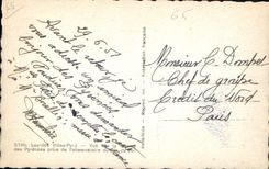 CPA Lourdes Htes Pyr Vue sur la des Pyrenees prise de l'Observatoire du Pic du oer 