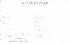 CPA Lourdes La Basilique et le Montagne du Calvaire 