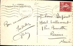 CPA Lourdes La Basilique vue du Chateau Fort 