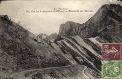 CPA Les Pyrenees Col du Tourmalet 2200 m Descente sur Bareges 