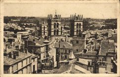 CPA Montpellier Herault Panorama vers la Cathedrale Saint Pierre 