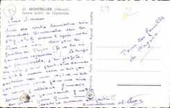 CPA Montpellier Herault Square Public de l'esplanade 