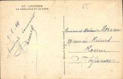 CPA Lourdes la Basilique et le Gave 