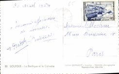 CPA Lourdes la Basilique et le Calvaire 