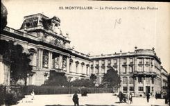CPA Montpellier la Prefecture et l'Hotel des Postes 