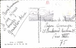 CPA Lourdes la Basilique et le Pic du Jer 