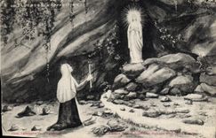 CPA Lourdes l'Apparition 