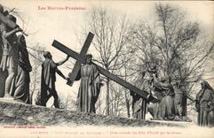 CPA Les Hautes Pyrenees Lourdes VIII station de Calvaire Jesus console les filles d'Israel qui le su