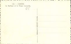 CPA Lourdes la Basilique et la Vierge Couronnee 