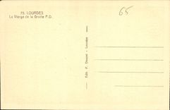CPA Lourdes la Vierge de la Grotte 