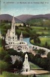 CPA Lourdes la Basilique vue du Chateau fort 